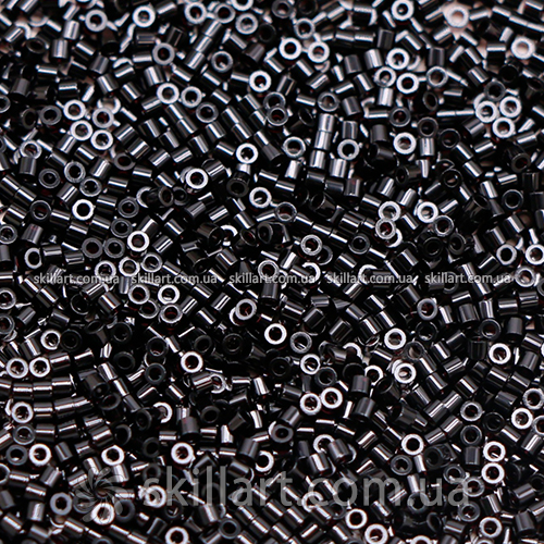 Бисер DBS-10 Miyuki Delica Beads Cut 15/0 (натуральный, черный)